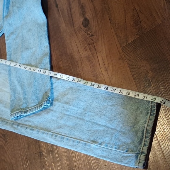 J. Galt Blue Light Wash High Waisted Straight Leg Jeans A42 - Picture 4 of 6